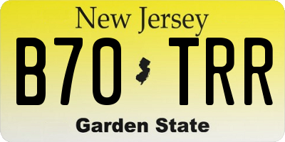 NJ license plate B70TRR