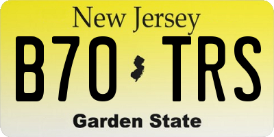 NJ license plate B70TRS