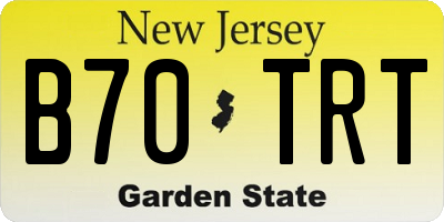 NJ license plate B70TRT