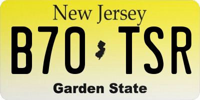NJ license plate B70TSR