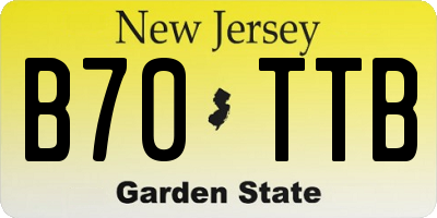 NJ license plate B70TTB