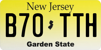 NJ license plate B70TTH