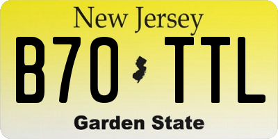 NJ license plate B70TTL
