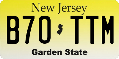 NJ license plate B70TTM