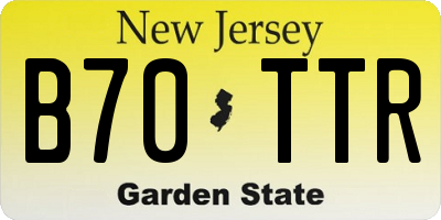 NJ license plate B70TTR