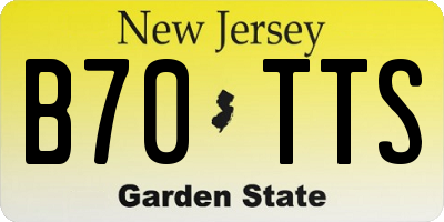 NJ license plate B70TTS