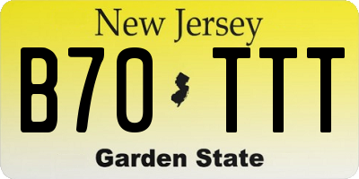 NJ license plate B70TTT
