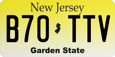 NJ license plate B70TTV