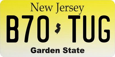 NJ license plate B70TUG
