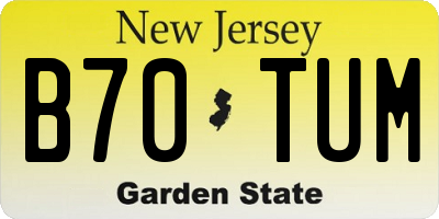 NJ license plate B70TUM
