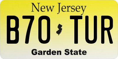 NJ license plate B70TUR