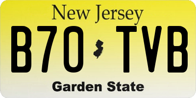 NJ license plate B70TVB