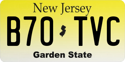 NJ license plate B70TVC