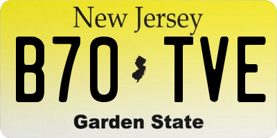 NJ license plate B70TVE