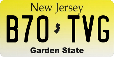 NJ license plate B70TVG