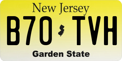 NJ license plate B70TVH