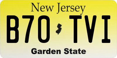 NJ license plate B70TVI