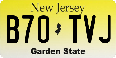 NJ license plate B70TVJ