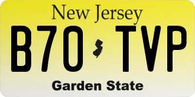 NJ license plate B70TVP