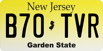 NJ license plate B70TVR