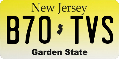 NJ license plate B70TVS