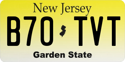 NJ license plate B70TVT