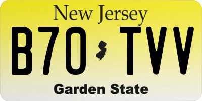 NJ license plate B70TVV