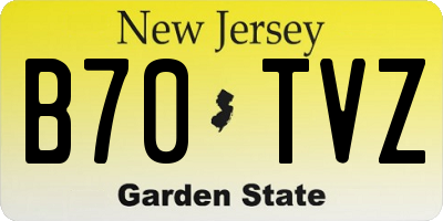 NJ license plate B70TVZ