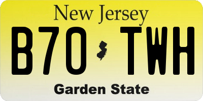 NJ license plate B70TWH