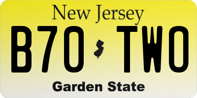 NJ license plate B70TWO