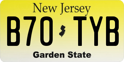 NJ license plate B70TYB