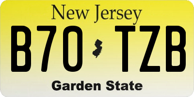 NJ license plate B70TZB