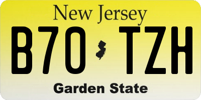 NJ license plate B70TZH