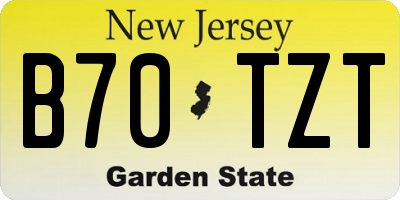 NJ license plate B70TZT
