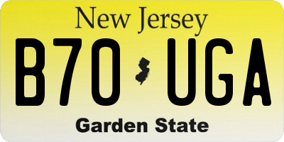 NJ license plate B70UGA