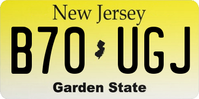NJ license plate B70UGJ