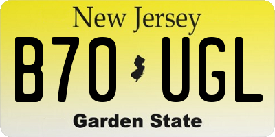 NJ license plate B70UGL