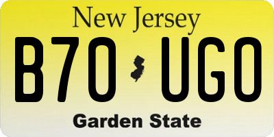 NJ license plate B70UGO