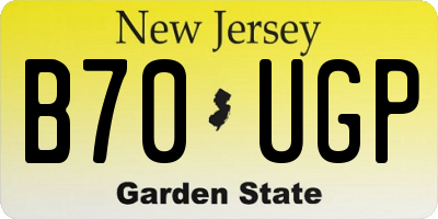 NJ license plate B70UGP