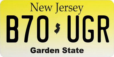 NJ license plate B70UGR