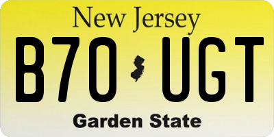 NJ license plate B70UGT