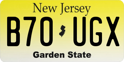 NJ license plate B70UGX