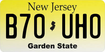 NJ license plate B70UHO