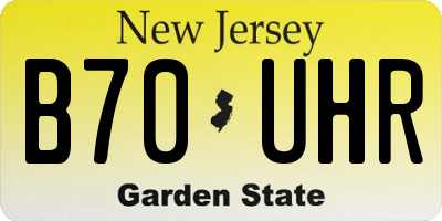 NJ license plate B70UHR