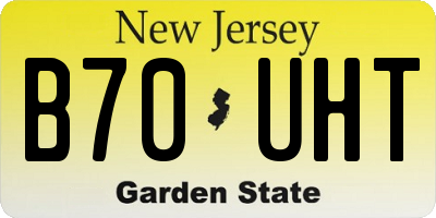 NJ license plate B70UHT