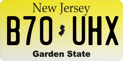 NJ license plate B70UHX
