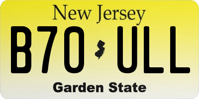 NJ license plate B70ULL