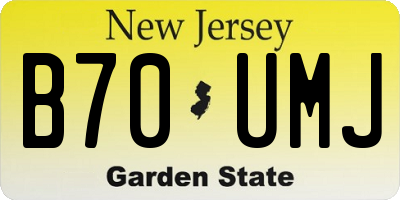 NJ license plate B70UMJ