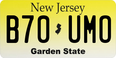 NJ license plate B70UMO