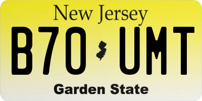 NJ license plate B70UMT